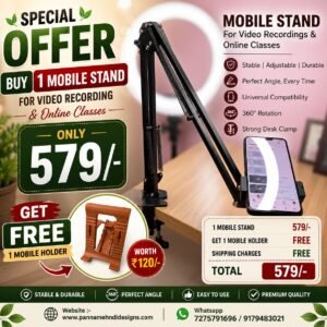 1 MOBILE STAND FOR VIDEO RECORDING GET 1 MOBILE HOLDER FREE